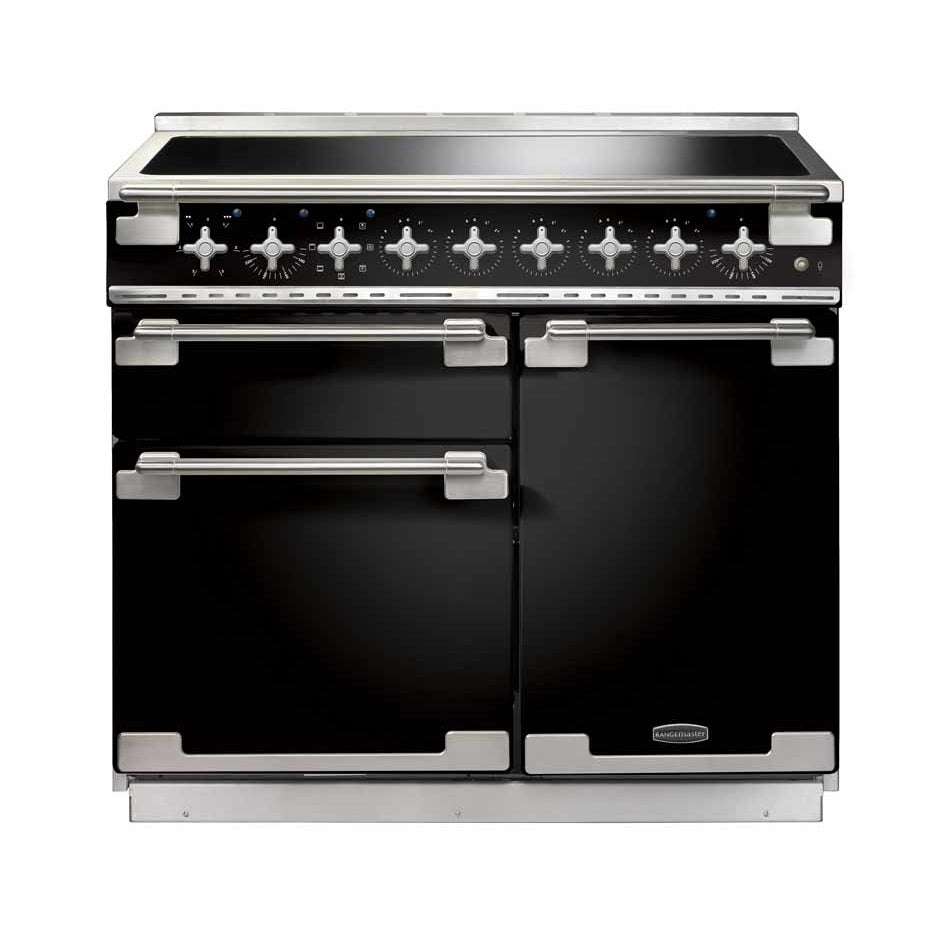 Rangemaster ELS100EIGB Elise Gloss Black / Brushed Nickel 100cm Induction Range Cooker - product image 1