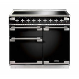 Rangemaster ELS100EIGB Elise Gloss Black / Brushed Nickel 100cm Induction Range Cooker - product image 1