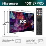 Hisense 100E7STUK PRO 100" QLED Smart Television - product image 2