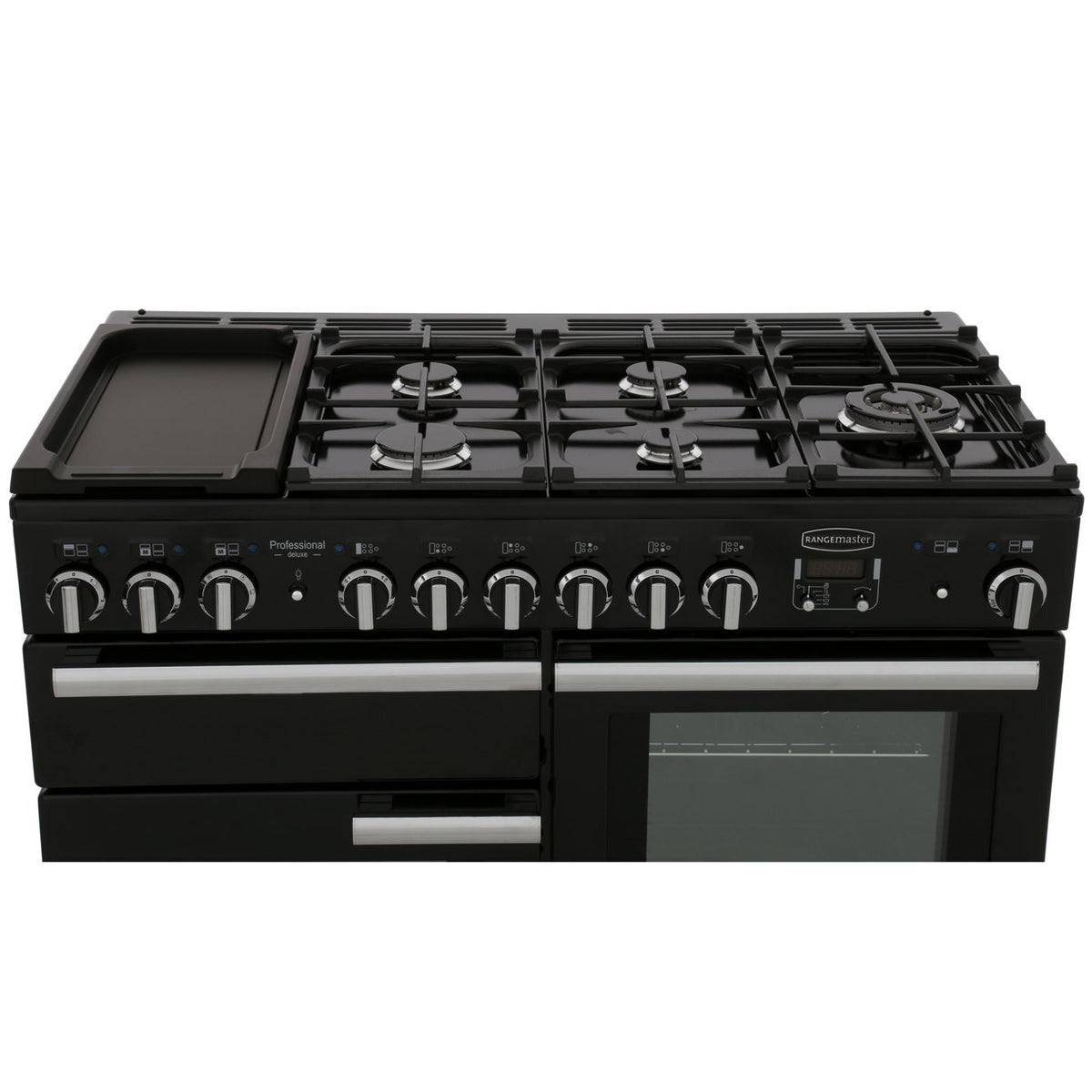 Rangemaster PDL110DFFSL/C Professional Deluxe Slate / Chrome 110cm Dual Fuel Range Cooker - product image 11