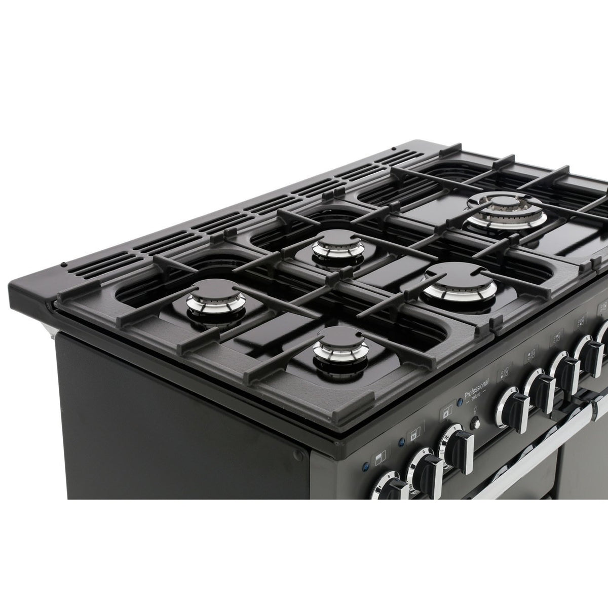 Rangemaster PDL100DFFSL/C Professional Deluxe Slate / Chrome 100cm Dual Fuel Range Cooker - product image 12