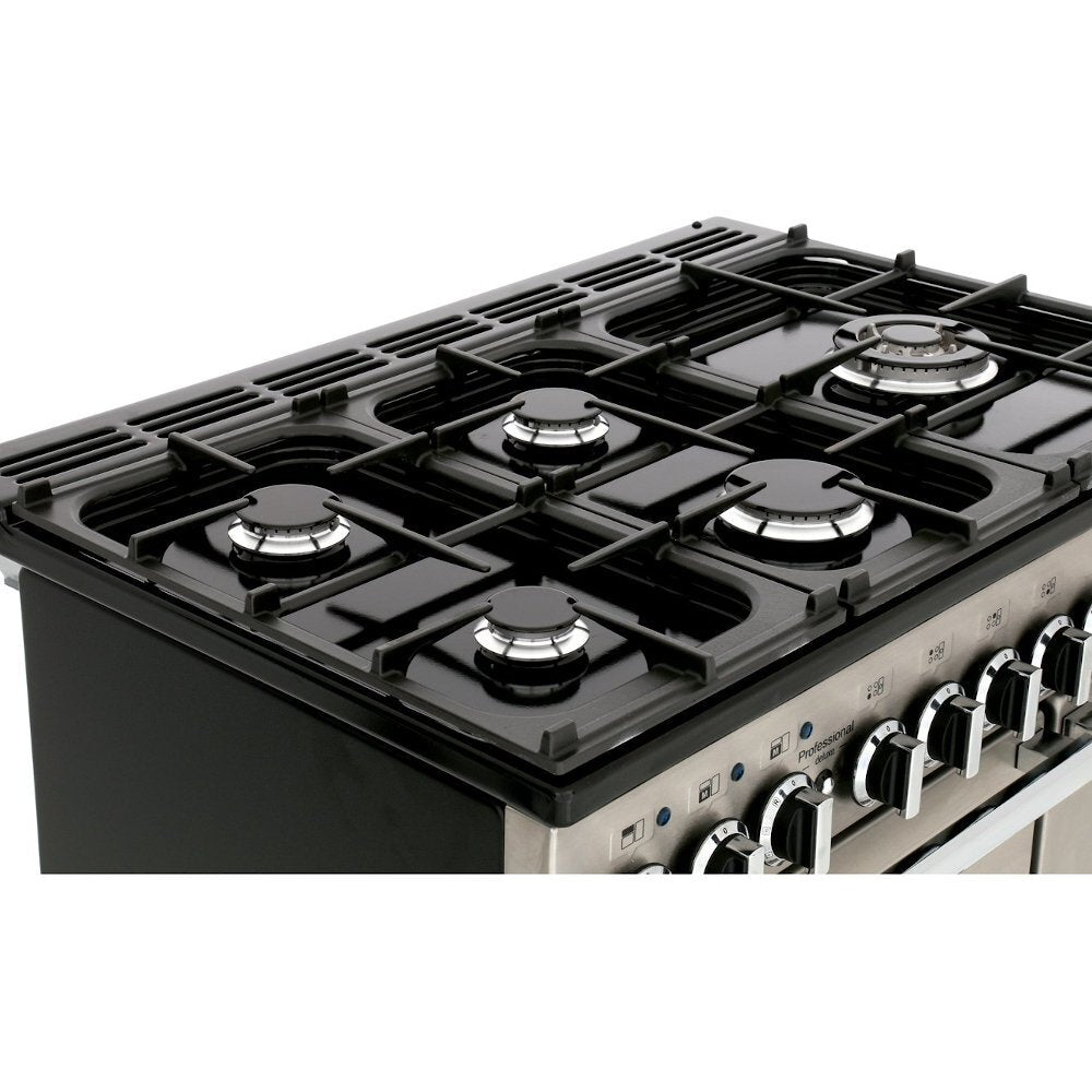 Rangemaster PDL90DFFSL/C Professional Deluxe Slate / Chrome 90cm Dual Fuel Range Cooker - product image 12