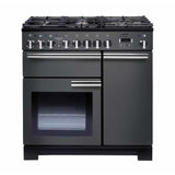 Rangemaster PDL90DFFSL/C Professional Deluxe Slate / Chrome 90cm Dual Fuel Range Cooker - product image 1