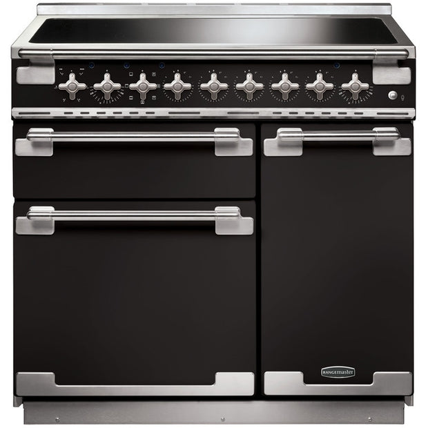 Rangemaster ELS90EIGB Elise Black / Brushed Nickel 90cm Induction Range Cooker - product image 1