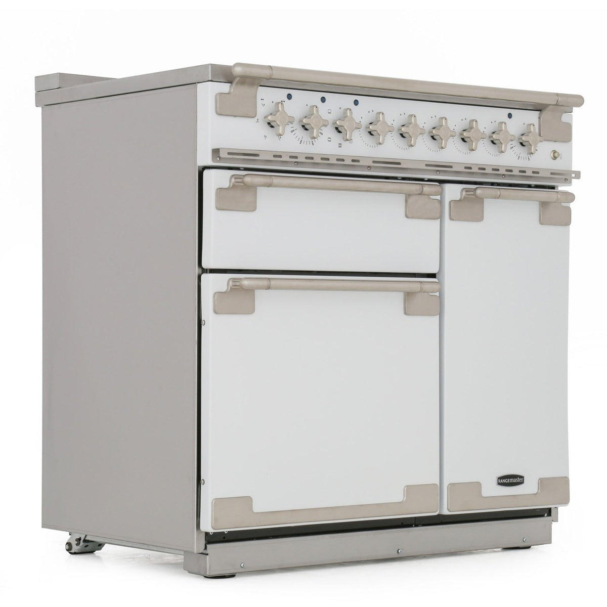 Rangemaster ELS90EIWH Elise White / Brushed Nickel 90cm Induction Range Cooker - product image 3