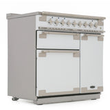 Rangemaster ELS90EIWH Elise White / Brushed Nickel 90cm Induction Range Cooker - product image 3