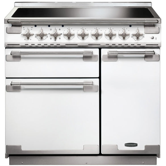 Rangemaster ELS90EIWH Elise White / Brushed Nickel 90cm Induction Range Cooker - product image 1
