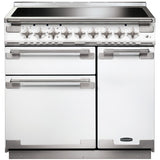 Rangemaster ELS90EIWH Elise White / Brushed Nickel 90cm Induction Range Cooker - product image 1