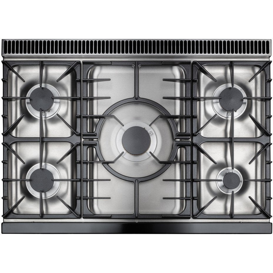 Rangemaster ELS90DFFCA Elise China Blue / Brushed Nickel 90cm Dual Fuel Range Cooker - product image 3