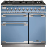 Rangemaster ELS90DFFCA Elise China Blue / Brushed Nickel 90cm Dual Fuel Range Cooker - product image 1