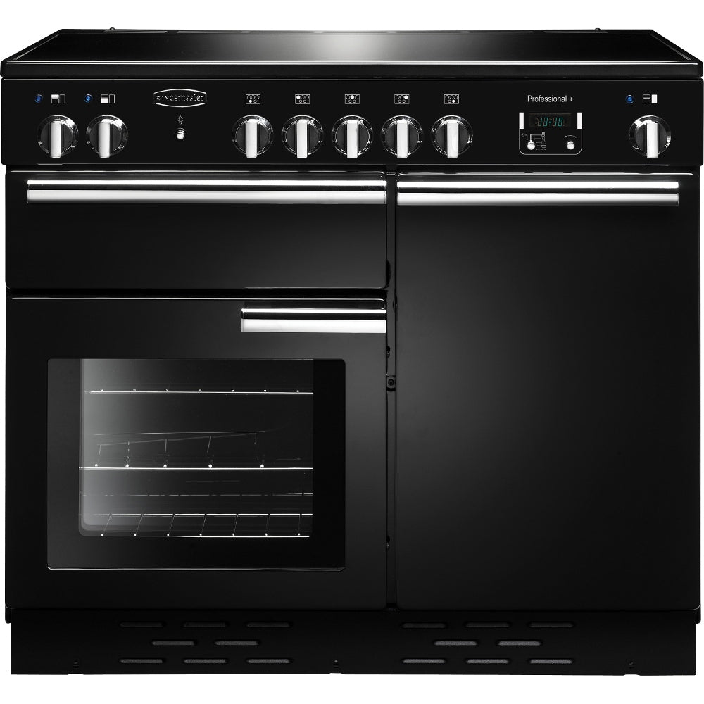 Rangemaster PROP100ECBL/C Professional Plus Black / Chrome 100cm Ceramic Range Cooker - product image 1