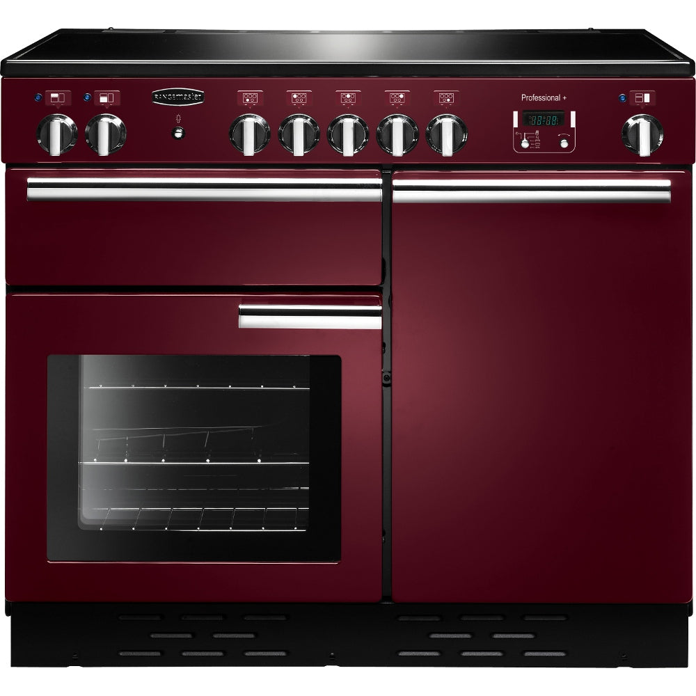 Rangemaster PROP100ECCY/C Professional Plus Cranberry / Chrome 100cm Ceramic Range Cooker - product image 1