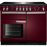 Rangemaster PROP100ECCY/C Professional Plus Cranberry / Chrome 100cm Ceramic Range Cooker - product image 1