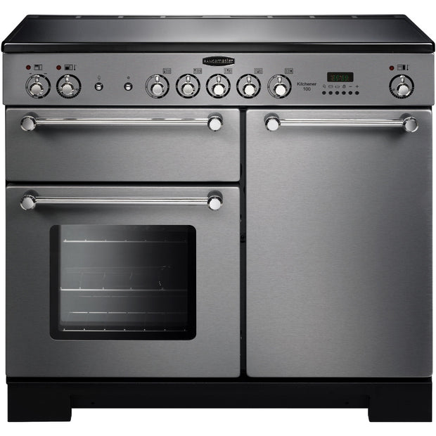 Rangemaster KCH100ECSS/C Kitchener Stainless Steel / Chrome 100cm Ceramic Range Cooker - product image 1