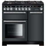 Rangemaster EDL90DFFSL/C Encore Deluxe Slate / Chrome 90cm Dual Fuel Range Cooker - product image 1