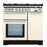 Rangemaster EDL90DFFIV/C Encore Deluxe Ivory / Chrome 90cm Dual Fuel Range Cooker - product image 3
