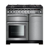 Rangemaster EDL90DFFSS/C Encore Deluxe Stainless Steel / Chrome 90cm Dual Fuel Range Cooker - product image 1