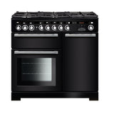 Rangemaster EDL100DFFBL/C Encore Deluxe Black / Chrome 100cm Dual Fuel Range Cooker - product image 1