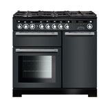 Rangemaster EDL100DFFSL/C Encore Deluxe Slate / Chrome 100cm Dual Fuel Range Cooker - product image 1