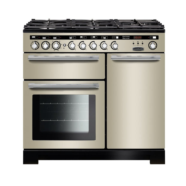 Rangemaster EDL100DFFIV/C Encore Deluxe Ivory / Chrome 100cm Dual Fuel Range Cooker - product image 1