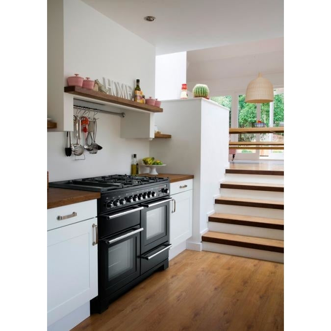 Rangemaster EDL110DFFBL/C Encore Deluxe Black / Chrome 110cm Dual Fuel Range Cooker - product image 9