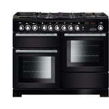 Rangemaster EDL110DFFBL/C Encore Deluxe Black / Chrome 110cm Dual Fuel Range Cooker - product image 1