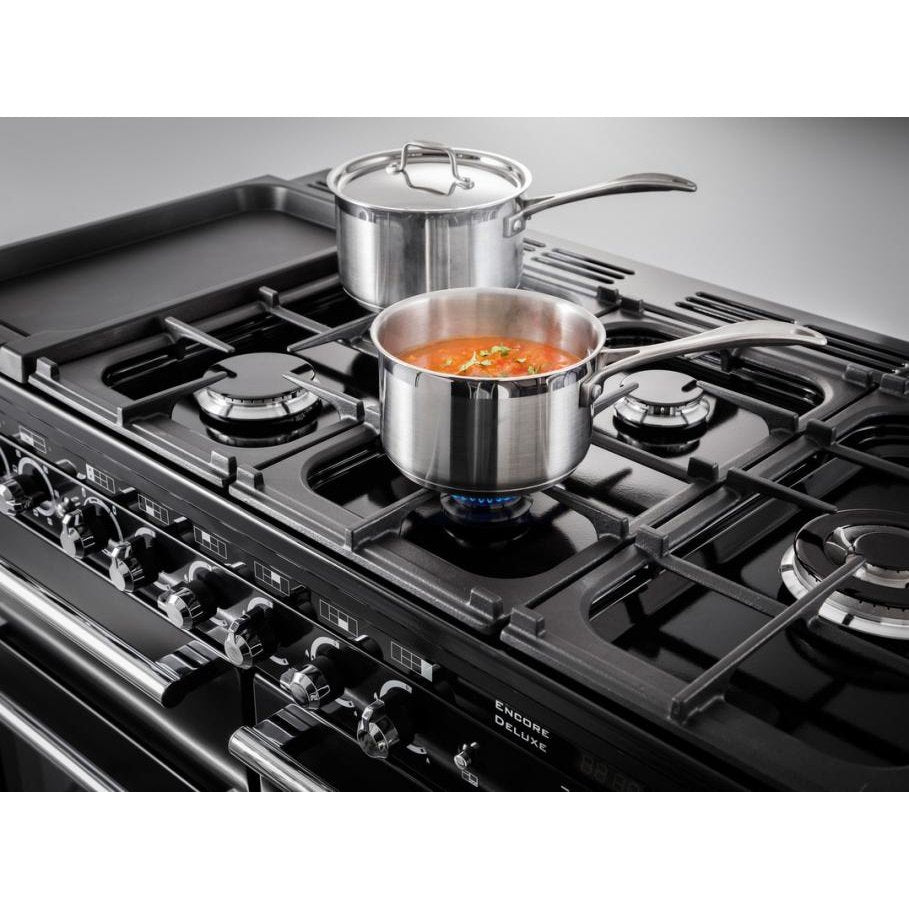 Rangemaster EDL110DFFSL/C Encore Deluxe Slate / Chrome 110cm Dual Fuel Range Cooker - product image 6