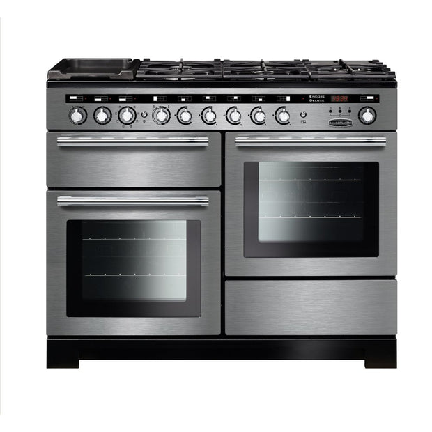 Rangemaster EDL110DFFSS/C Encore Deluxe Stainless Steel / Chrome 110cm Dual Fuel Range Cooker - product image 1