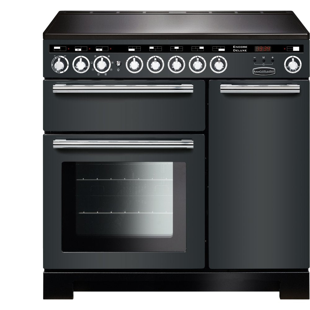 Rangemaster EDL90EISL/C Encore Deluxe Slate / Chrome 90cm Induction Range Cooker - product image 1