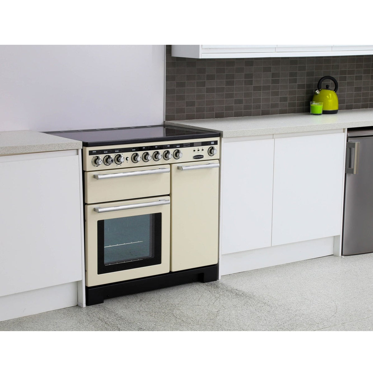 Rangemaster EDL90EIIV/C Encore Deluxe Ivory / Chrome 90cm Induction Range Cooker - product image 2