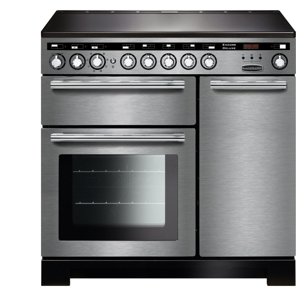 Rangemaster EDL90EISS/C Encore Deluxe Stainless Steel / Chrome 90cm Induction Range Cooker - product image 1