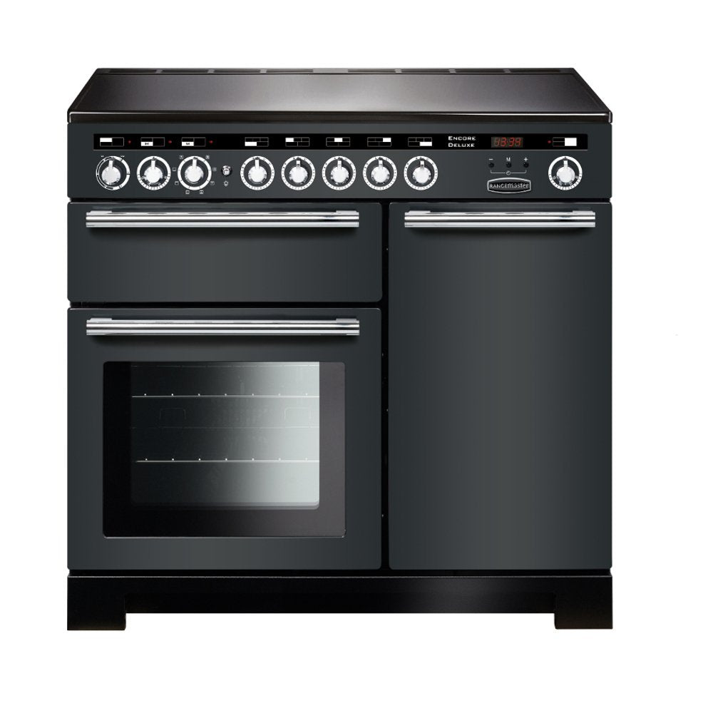 Rangemaster EDL100EISL/C Encore Deluxe Slate / Chrome 100cm Induction Range Cooker - product image 1