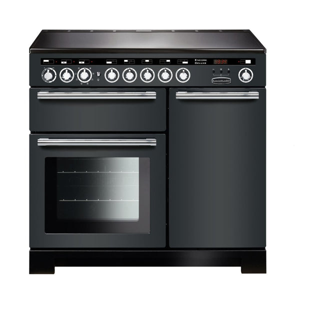 Rangemaster EDL100EISL/C Encore Deluxe Slate / Chrome 100cm Induction Range Cooker - product image 1