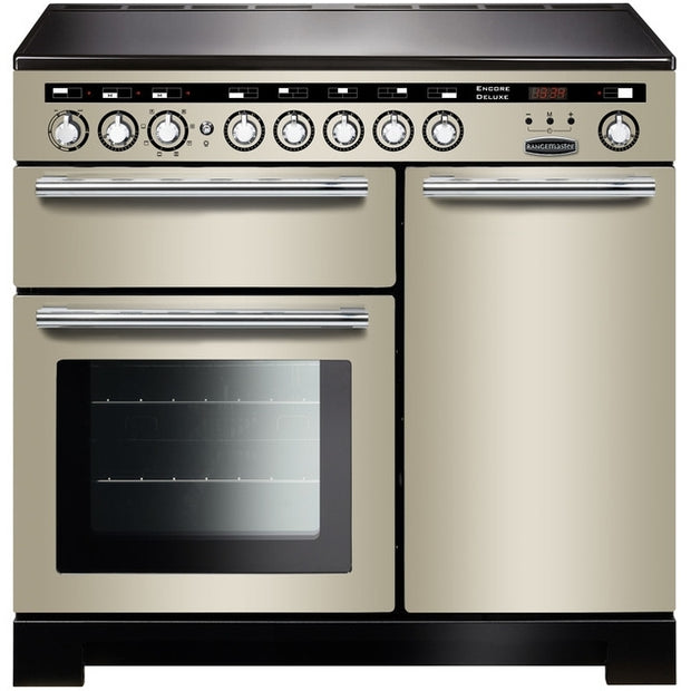 Rangemaster EDL100EIIV/C Encore Deluxe Ivory / Chrome 100cm Induction Range Cooker - product image 1