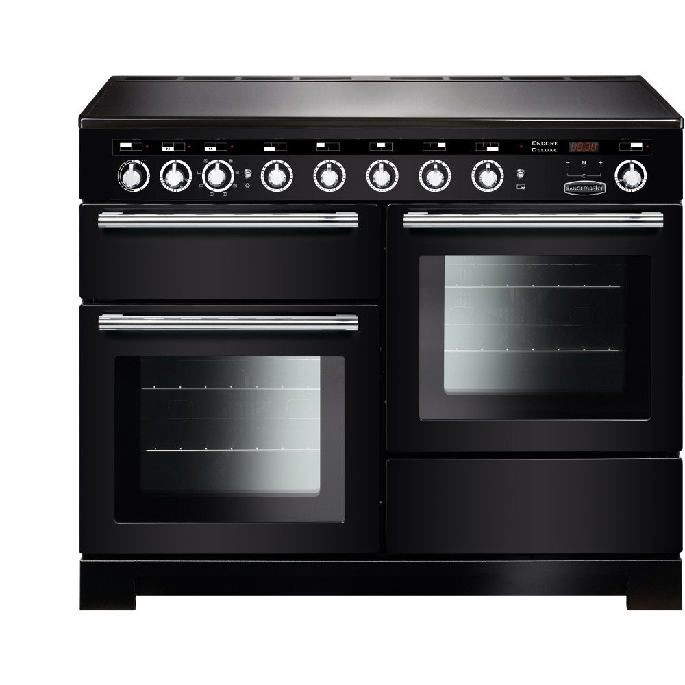 Rangemaster EDL110EIBL/C Encore Deluxe Black / Chrome 110cm Induction Range Cooker - product image 1