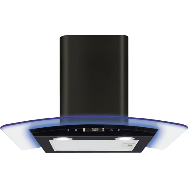 CDA EKP60BL 60cm Chimney Cooker Hood, Black, D Rated - CDA EKP60BL product image 2 at Appliances Arena