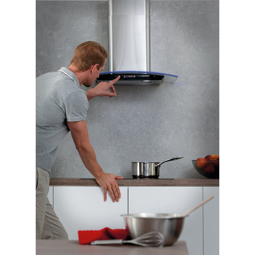 CDA EKP60SS 60cm Chimney Cooker Hood, Stainless Steel, D Rated - CDA EKP60SS product image 1 at Appliances Arena