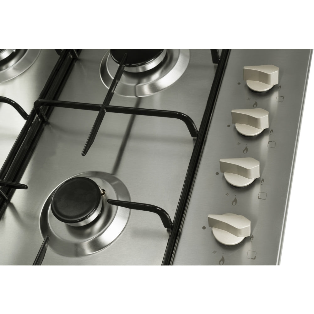 CDA HG6151SS 58cm 4 Burner Gas Hob, Stainless Steel - CDA HG6151SS product image 2 at Appliances Arena