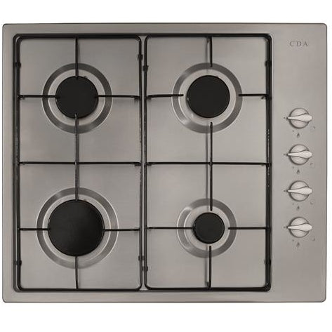 CDA HG6151SS 58cm 4 Burner Gas Hob, Stainless Steel - CDA HG6151SS product image 4 at Appliances Arena