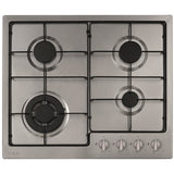 CDA HG6251SS 58cm 4 Burner Gas Hob, Stainless Steel - CDA HG6251SS product image 1 at Appliances Arena