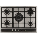 CDA HG7351SS 68cm 5 Burner Gas Hob, Stainless Steel - CDA HG7351SS product image 1 at Appliances Arena