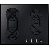 CDA HVG621BL 60cm 4 Burner Gas Hob, Black - CDA HVG621BL product image 1 at Appliances Arena