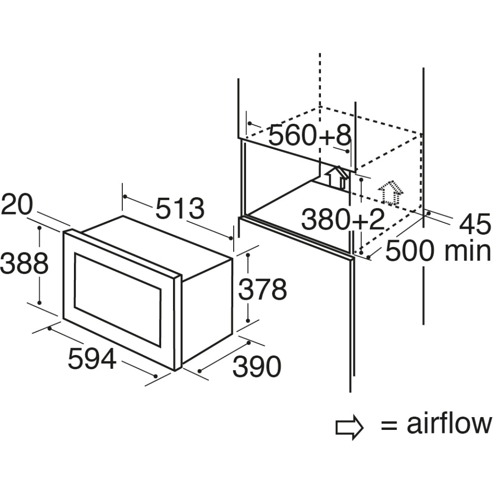 CDA VM231SS Built-In Microwave with Grill, Stainless Steel - CDA VM231SS product image 1 at Appliances Arena