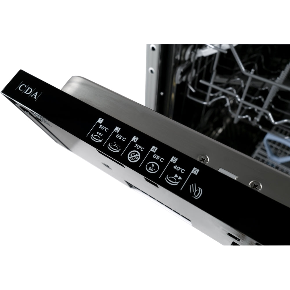 CDA CDI4121 Fully Integrated Slimline Dishwasher, 10 Place Settings, E Rated - CDA CDI4121 product image 5 at Appliances Arena