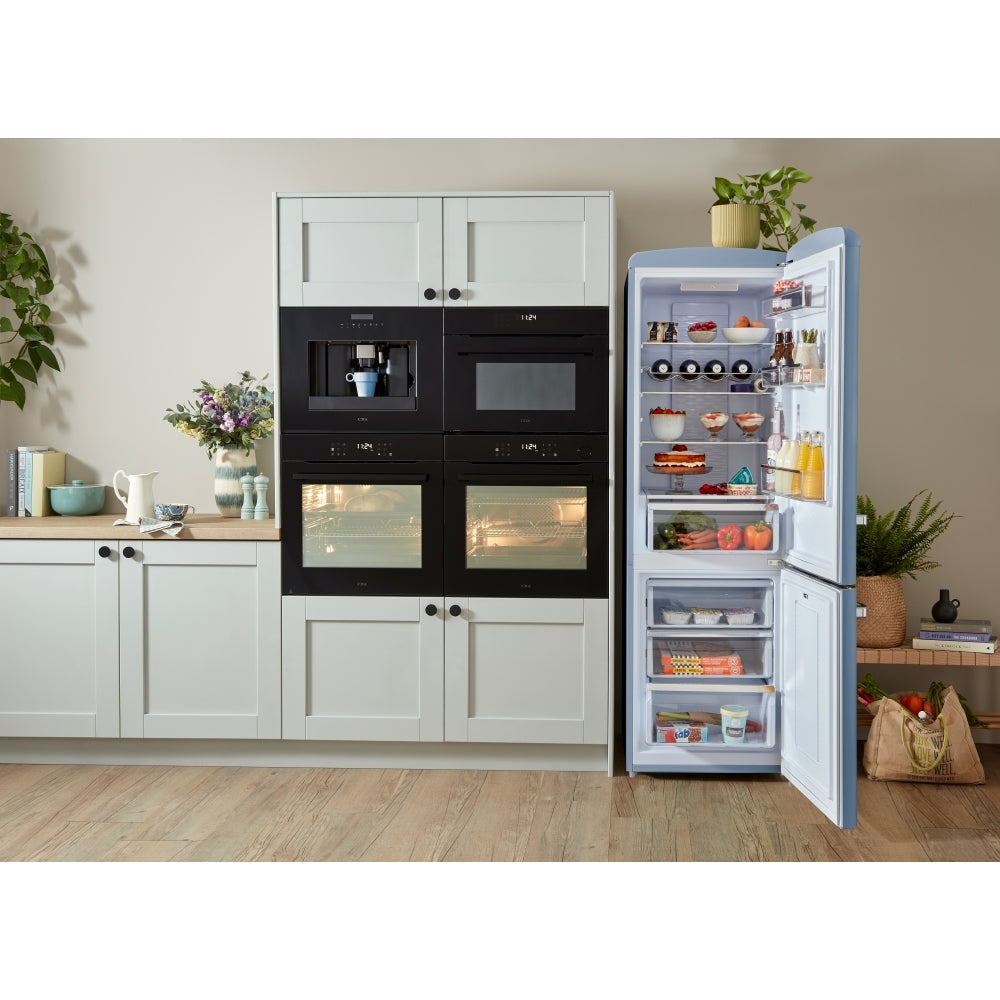 CDA Florence Sea Holly Retro Frost Free Fridge Freezer, 60/40, Blue, D Rated - CDA product image 14 at Appliances Arena
