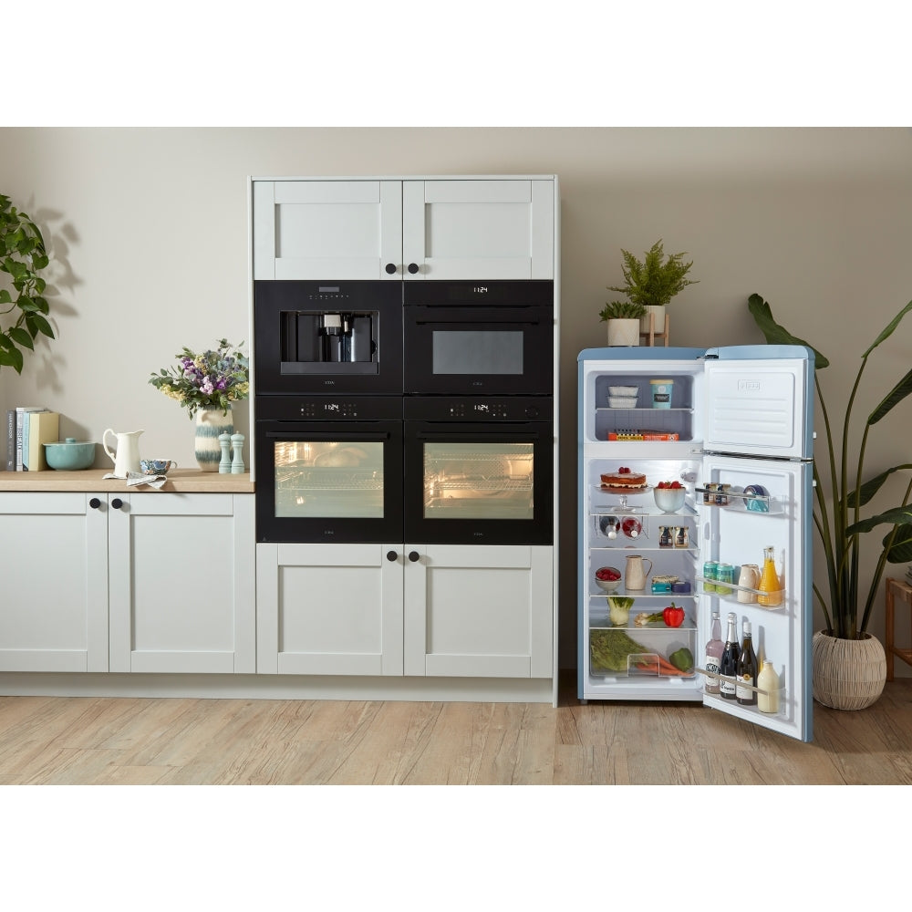 CDA Betty Sea Holly Retro Static Fridge Freezer, 80/20, Blue, D Rated - CDA product image 6 at Appliances Arena