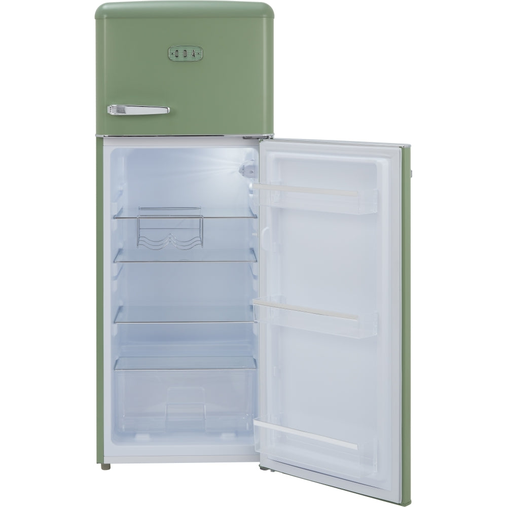 CDA Betty Meadow Retro Static Fridge Freezer, 80/20, Green, D Rated - CDA product image 12 at Appliances Arena