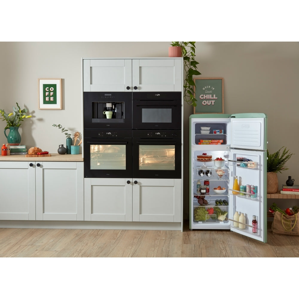 CDA Betty Meadow Retro Static Fridge Freezer, 80/20, Green, D Rated - CDA product image 13 at Appliances Arena