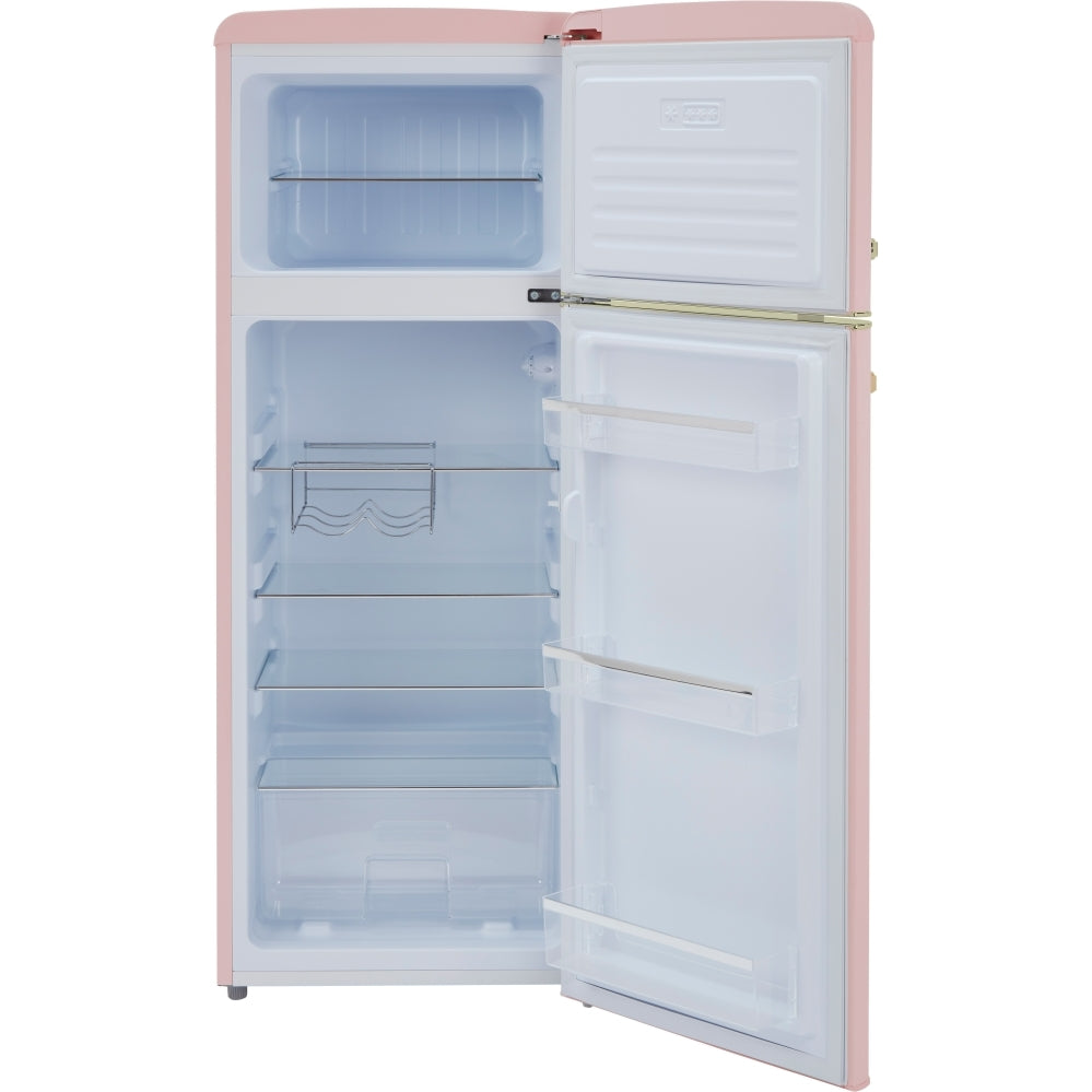CDA Betty Tea Rose Retro Static Fridge Freezer, 80/20, Pink, D Rated - CDA product image 12 at Appliances Arena
