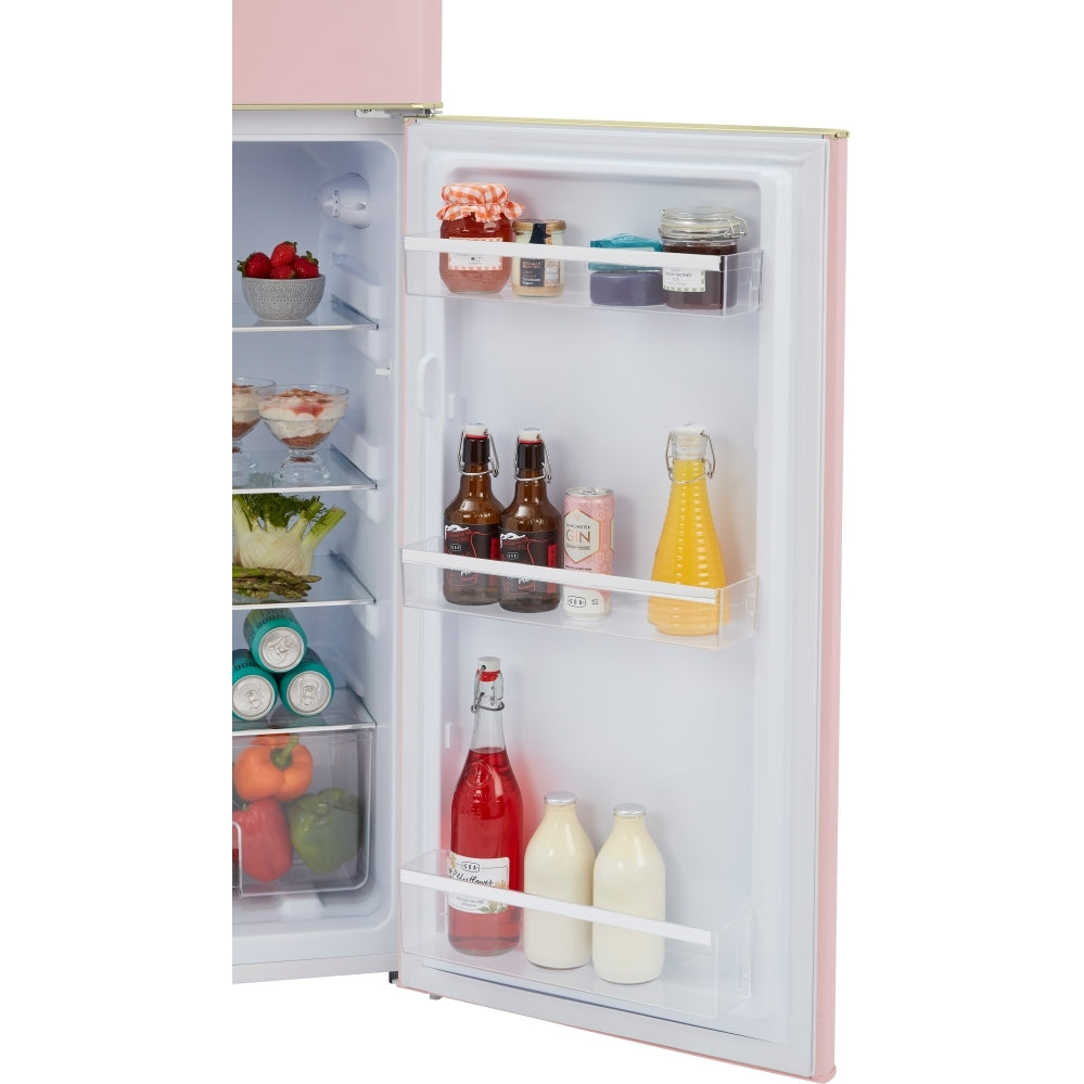 CDA Betty Tea Rose Retro Static Fridge Freezer, 80/20, Pink, D Rated - CDA product image 16 at Appliances Arena